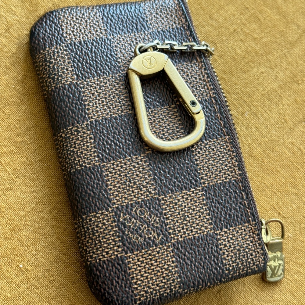 SOLD Authentic Louis Vuitton Damier Canvas Pochette Cles Key Pouch